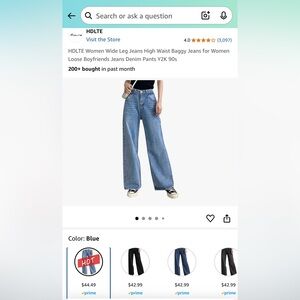 Amazon women’s wide leg boyfriend jeans